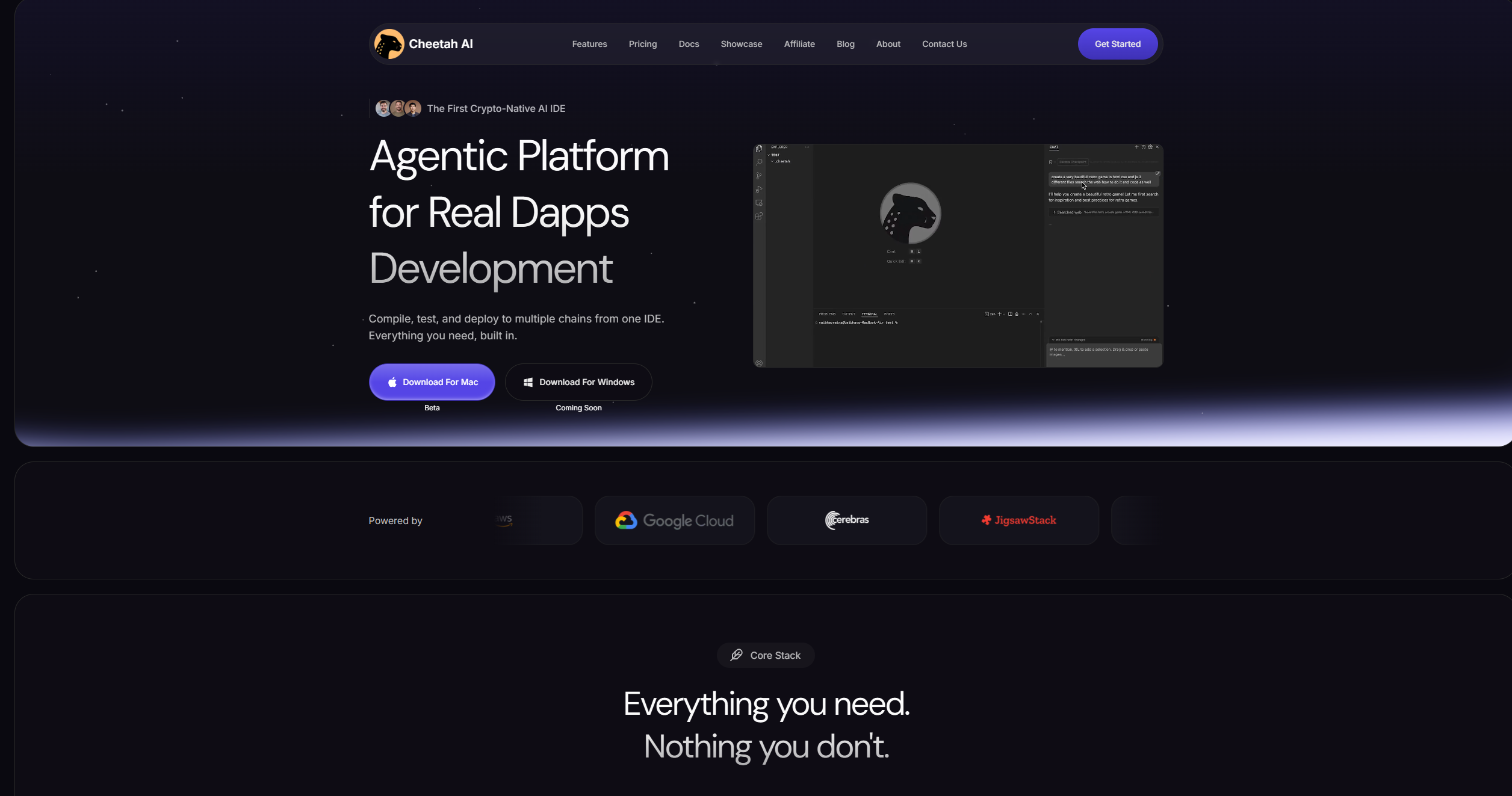 Cheetah AI IDE project preview